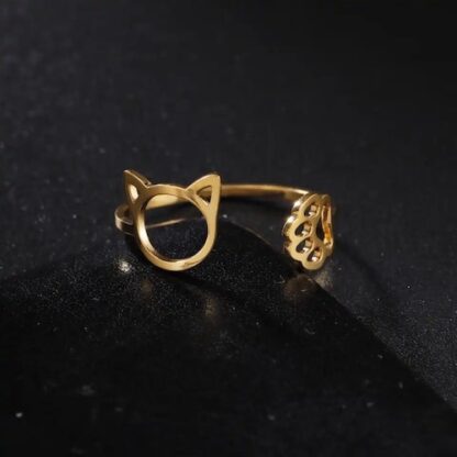 bague ajustable chat