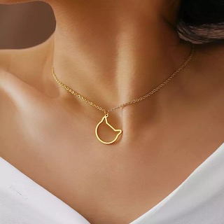 collier chat femme